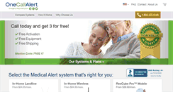 Desktop Screenshot of onecallmedicalalert.com